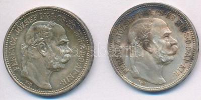 1915-1916KB 1K Ag "Ferenc József" (2x) T:2 patina