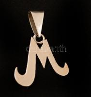 Ezüst(Ag) "M" alakű medál, jelzett, 2x2 cm, nettó: 1,7 g