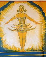 Maya Afgar. Nagyméretű, litografált cirkuszi plakát. Karczag Zoltán (1881-1944) magyar festő jelzett...