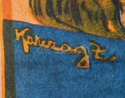 Maya Afgar. Nagyméretű, litografált cirkuszi plakát. Karczag Zoltán (1881-1944) magyar festő jelzett...