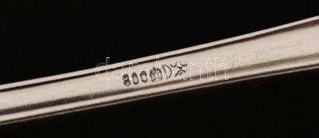 Ezüst(Ag) húsvilla, jelzett, h: 19 cm,  nettó: 36,5 g