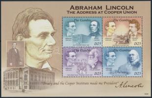 Abraham Lincoln mini sheet, Abraham Lincoln kisív