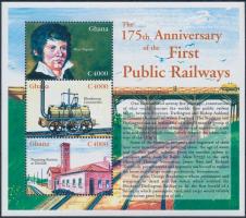 175th anniversary of public passenger transport by rail mini sheet 175 éves az állami vasúti személy...