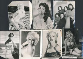 cca 1960-70 Vegyes, külföldi előadóművészek fotói, 16db, különböző méretben és minőségben, cca 10x7c...