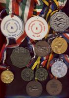 Hagyaték tétel, magyar és külföldi, mozgássérült olimpia és versenyek érméi, plakettjei, kerámia, br...
