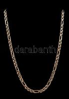 Ezüst(Ag) dupla szemű figaro nyaklánc, jelzett, h: 56 cm, nettó: 30,3 g