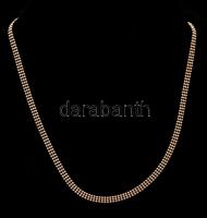 Ezüst(Ag) háromsoros golyós nyaklánc, jelzett, h: 45 cm, nettó: 9,1 g