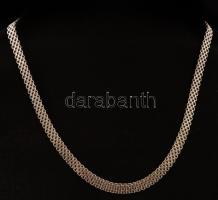 Ezüst(Ag) fonott nyaklánc, jelzett, h: 42 cm, nettó: 16,6g