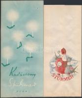 cca 1930-40 Stühmer papírzacskó, jó állapotban, 2db, cca 24x12cm