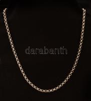 Ezüst(Ag) kerekszemű pancer nyaklánc, jelzett, h: 45 cm, nettó: 17,6 g