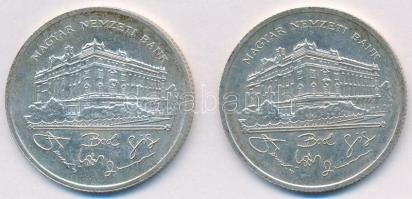 1992. 200Ft Ag "MNB" (2x) T:2 kis patina
Adamo F13