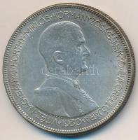 1930. 5P Ag "Horthy jobbra" T:2 kis patina Adamo P8