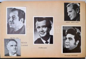 cca 1980 előadóművészek albuma (Benjamino Gigli, Maria Callas, Placido Domingo, Luciano Pavarotti, S...
