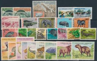 Animals 1967-1973 27 stamps, Állat motívum ~1967-1973 27 klf bélyeg, közte sorok