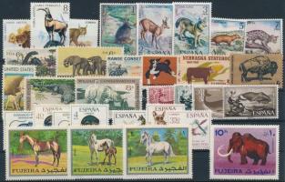 Állat motívum ~1967-1973 32 klf bélyeg, közte sorok, Animals ~1967-1973 32 stamps
