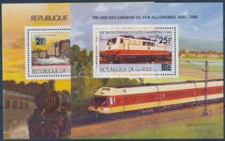 150 éves a vasút Németországban felülnyomott sor + blokksor 150th anniversary of the Railway in Germ...