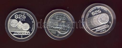 Mexikó 1985. 25$ (3klf) "Labdarúgó VB" T:Bu (1x),PP (2x)