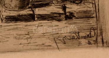 Munkácsy Mihály (1844-1900): Konyhában. Munkácsy egyetlen rézkarcának eredeti dúcról készült lenyoma...