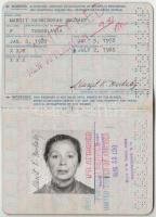 1978 Amerikai Egyesült Államok útlevele jugoszláv születésű hölgy (Nemzetes vitéz Huckaby K. Margit)...