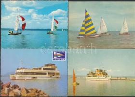 30 db MODERN magyar motívumos képeslap; balatoni hajók és vitorlások / 30 modern Hungarian motive postcards; ships and sailboat from lake Balaton