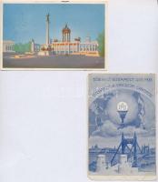 1938 Budapest XXXIV. Nemzetközi Eucharisztikus Kongresszus - 2 db képeslap / 34th International Eucharistic Congress - 2 postcards, s: R. Barabás Gizella, Börtsök