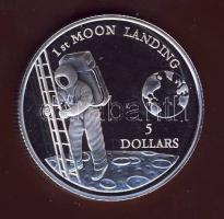 Niue 1992. 5$ Ag "Első Holdra szállás" T:PP