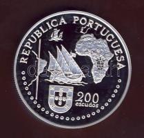 Portugália 1994. 200Esc Ag "Tordesilhas-i szerződés" T:PP