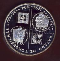 Portugália 1994. 200Esc Ag "Tordesilhas-i szerződés" T:PP