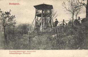 Budapest XII. János-hegy, Pozsony-jánoshegyi messzelátó, kiadja Schwarz J.