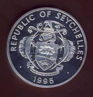 Seychelles 1995. 25R Ag "Veszélyeztetett állatvilág-Vörös vércse" T:PP