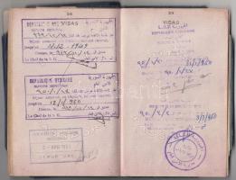 1949-51 Egyesült Királyság útlevele (2db egybe kötve)  jugoszláv születésű hölgy  (Nemzetes vitéz Hu...