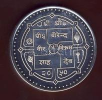 Nepál 1993. 500R Ag "Veszélyeztetett állatvilág-tigris" T:PP