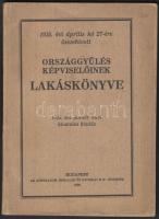 1935 Országgyűlés képviselőnek lakáskönyve, pp.:63, 16x12cm