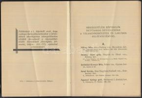 1935 Országgyűlés képviselőnek lakáskönyve, pp.:63, 16x12cm