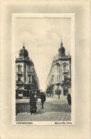 Debrecen, Simonffy utca, villamos, Váray József üzlete, W. L. Bp. 200/285 "Ideal"  (b)