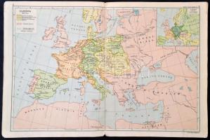 cca 1930-40 Történelmi atlasz a világtörténelem tanításához, legújabb kor, tervezték Albisi Barthos ...