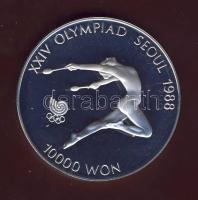 Dél-Korea 1988. 10.000W Ag "Szöuli olimpia-gimnasztika" T:PP