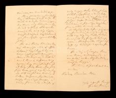 1855 Váradi Szabó János (1783-1864) pedagógus, salétromtermelési főfelügyelő levele ismeretlen címze...