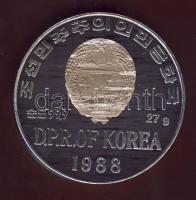 Észak-Korea 1988. 500W Ag "Téli olimpia-jégkorong" T:PP