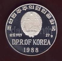 Észak-Korea 1988. 500W Ag "Téli olimpia-jégkorong" T:PP