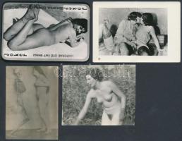 cca 1960-70 Erotikus fotók, különböző méretben és minőségben, 10db, cca 10x6cm