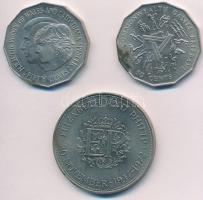 Nagy Britannia 1972. 25p Cu-Ni "Királyi ezüstlakodalom" + Ausztrália 1981. 50c Cu-Ni "...