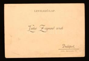 Nagy Endre (1877-1938) író, kabaréigazgató aláírása Lenkei Zsigmond (1873-1934) újságírónak címzett ...