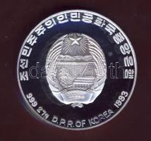 Észak-Korea 1993. 500W Ag "Olimpiai játékok-gyorskorcsolya" T:PP