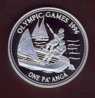 Tonga 1992. 1P Ag "Olimpiai játékok-vitorlázás" T:PP