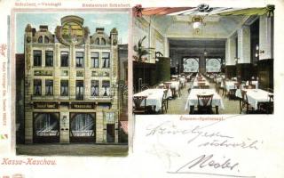 Kassa, Kosice; Schubert Ferenc vendéglője, belső, kiadja Feitzinger Ede / restaurant, interior (EK)