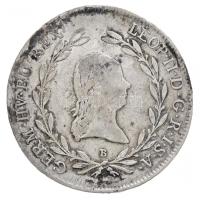 1791B 20kr Ag "II. Lipót" (6,56g) T:2-,3 kis patina Huszár: 1913., Unger III.: 1346.a