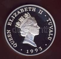 Tuvalu 1993. 20$ Ag "Veszélyeztetett állatvilág-teknősbéka" T:PP