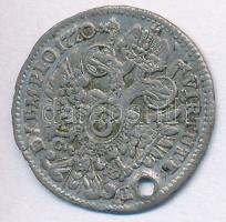 Ausztria 1770A C-K 3kr Ag "II. József" (1,29g) T:2-,3 ly., lapkahiba 
Austria 1770A C-K 3...