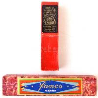 Vintage szájharmonikák, Tőff Tőff ill., Famos by Mohner, eredeti, illusztrált papír dobozban, 12 és ...